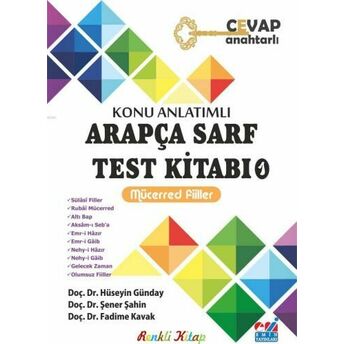 Konu Anlatımlı Arapça Sarf Test Kitabı - 1 Mücerred Fiiller Hüseyin Günday