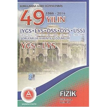 Konularına Göre Düzenlenmiş 50 Yılın Ygs Lys Fizik Soruları Ve Ayrıntılı Çözümleri Kolektif