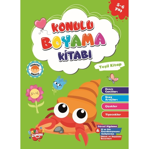 Konulu Boyama Serisi-Yeşil Kitap 5-6 Yaş Abdullah Karaca