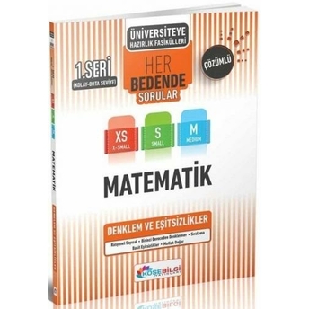 Köşebilgi Yayınları Tyt Ayt Matematik Denklemler Ve Eşitsizlikler Her Bedende Soru Bankası 1. Seri Komisyon