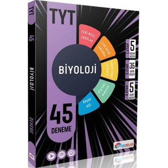 Köşebilgi Yayınları Tyt Biyoloji 45 Deneme Komisyon