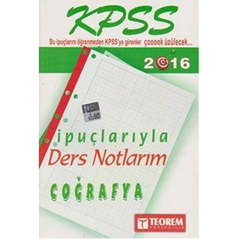 Kpss 2016 Coğrafya Ipuçlarıyla Ders Notlarım Komisyon