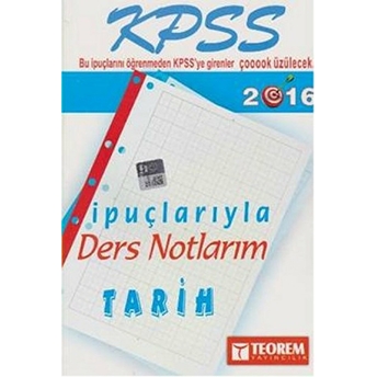 Kpss 2016 Tarih Ipuçlarıyla Ders Notlarım Komisyon