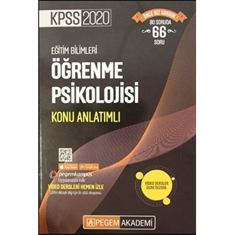 Kpss 2020 Öğrenme Psikolojisi Konu Anlatımlı Kolektif