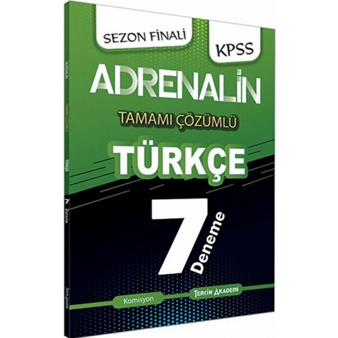 Kpss Adrenalin Türkçe Tamamı Çözümlü 7 Deneme