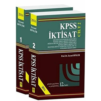 Kpss Iktisat 2016 - 2 Cilt Takım Zeynel Dinler