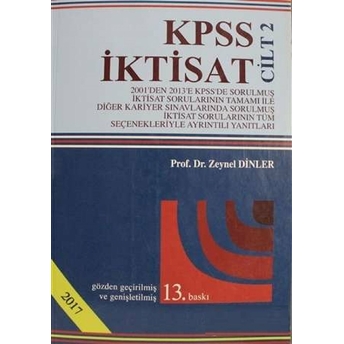 Kpss Iktisat Soruları Cilt: 2 Zeynel Dinler