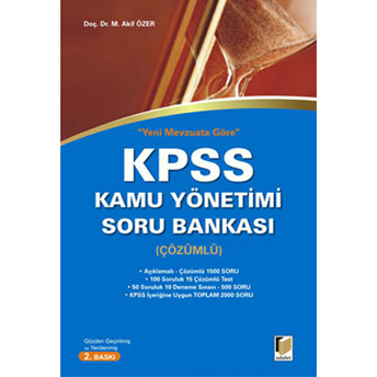 Kpss Kamu Yönetimi Soru Bankası Mehmet Akif Özer