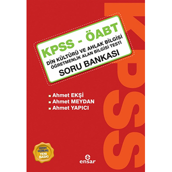 Kpss - Öabt Din Kültürü Ve Ahlak Bilgisi Öğretmenlik Alan Bilgisi Testi Soru Bankası Ahmet Ekşi