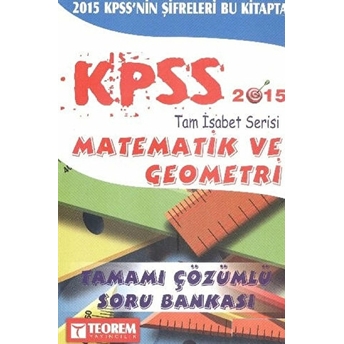 Kpss Tam Isabet Matematik Ve Geometri Soru Bankası 2015 Hakan Aldı