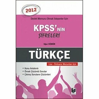 Kpss'Nin Şifreleri Türkçe Uğur Kümür