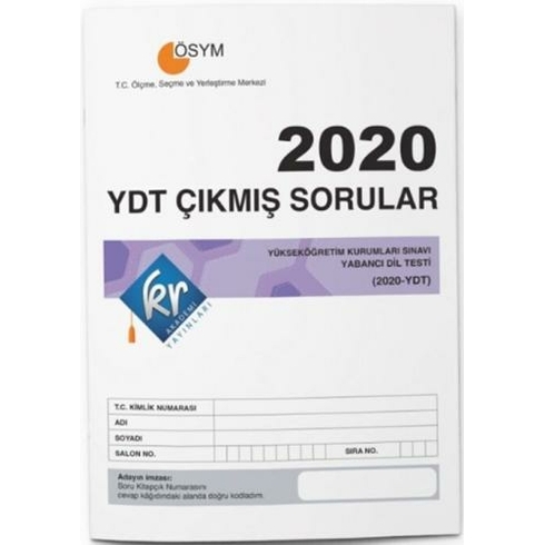 Kr Akademi 2020 Ydt Tıpkı Basım Çıkmış Sorular Komisyon