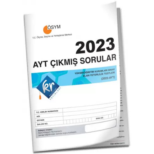 Kr Akademi 2023 Ayt Çıkmış Sorular Tıpkı Basım Kitapçığı Komisyon