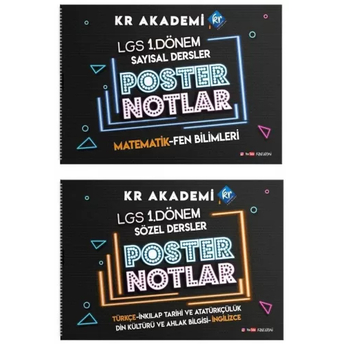 Kr Akademi 2023 Lgs 1. Dönem Poster Notlar Seti Komisyon