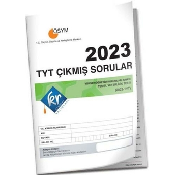 Kr Akademi 2023 Tyt Çıkmış Sorular Tıpkı Basım Kitapçığı Komisyon