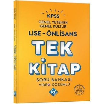 Kr Akademi 2024 Kpss Lise Ön Lisans Genel Yetenek Genel Kültür Tek Kitap Soru Bankası Komisyon