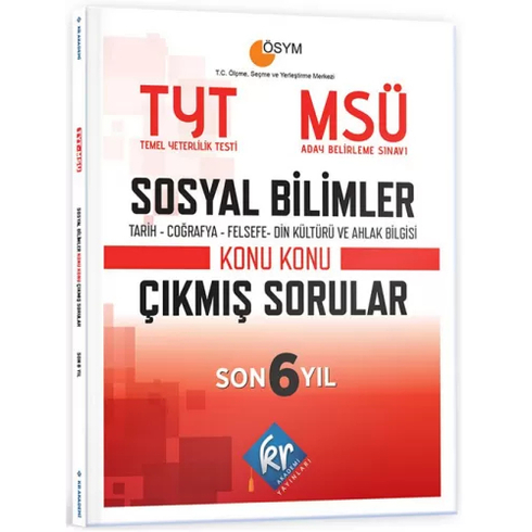 Kr Akademi Tyt Msü Sosyal Bilimler Son 6 Yıl Konu Konu Çıkmış Sorular Komisyon