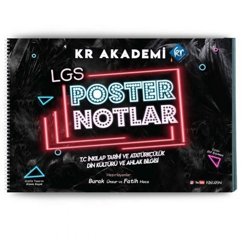 Kr Akademi Yayınları Lgs Inkılap Tarihi Ve Atatürkçülük Din Kültürü Ve Ahlak Bilgisi Poster Notlar