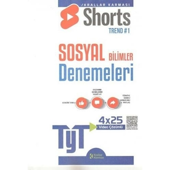 Krallar Karması Tyt Sosyal Bilgiler 4X25 Shorts Deneme Komisyon