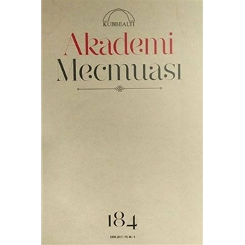 Kubbealtı Akademi Mecmuası : 184 Kolektif