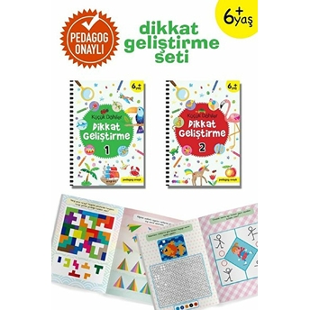 Küçük Dahiler Dikkat Geliştirme Seti - 6 Yaş-2 Kitap Takım Gülizar Ç. Çetinkaya & Ayça G. Derin