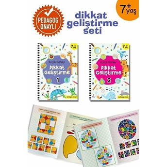 Küçük Dahiler Dikkat Geliştirme Seti - 7 Yaş-2 Kitap Takım Gülizar Ç. Çetinkaya & Ayça G. Derin