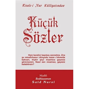 Küçük Sözler - Orta Boy Bediüzzaman Said Nursi