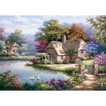 Kuğular Ve Kır Evi (Puzzle 1500) 4529