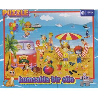 Kumsalda Bir Gün 120 Parça Puzzle (40X28)