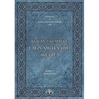 Kur’an-I Kerim’de Lafzı Müteşabih Ayetler Mehmet Tüfekçioğlu