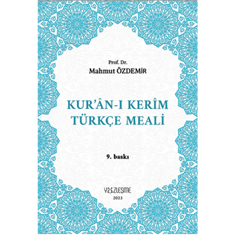 Kur’ân-I Kerîm Türkçe Meali Prof. Dr. Mahmut Özdemir