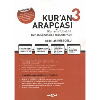 Kur'an Arapçası 3. Kitap Çözüm Kitabı Abdullah Köseoğlu