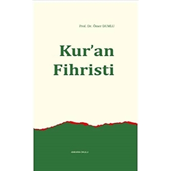 Kuran Fihristi Ömer Dumlu