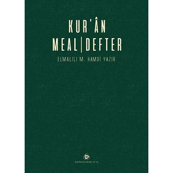 Kur'an Meal-Defter (Ciltli) Elmalılı Muhammed Hamdi Yazır