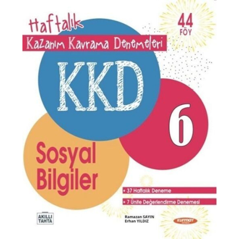 Kurmay Elt 6. Sınıf Sosyal Bilgiler Kkd Haftalık Kazanım Kavrama Denemeleri Erhan Yıldız