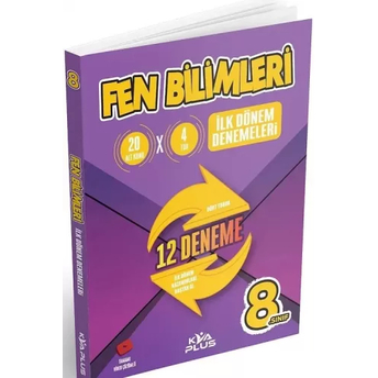 Kva Plus Yayınları 8. Sınıf Fen Bilimleri 1. Dönem 12 Deneme Video Çözümlü Komisyon