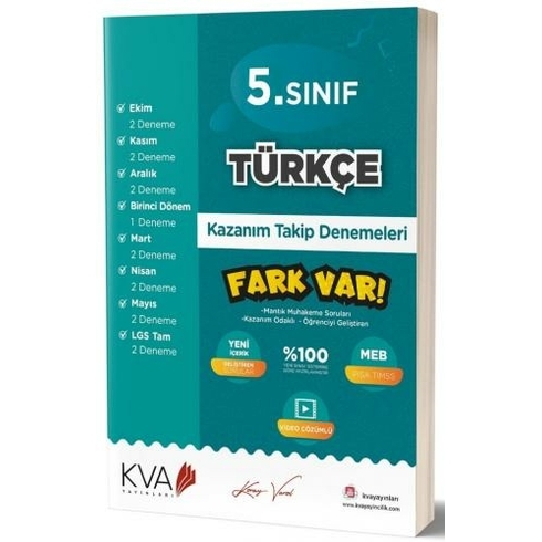 Kva Yayınları 5. Sınıf Türkçe Kazanım Takip Denemeleri