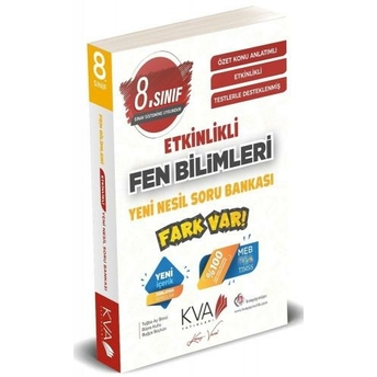 Kva Yayınları 8. Sınıf Fen Bilimleri Fark Var Etkinlikli Soru Bankası Tuğba Ay Binici