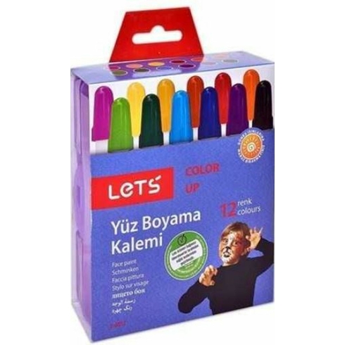 Lets Yüz Boyama Kalemi 12 Renk Çevirmeli L6812