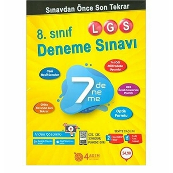 Lgs 8. Sınıf 7'Li Deneme Sınavı Seti