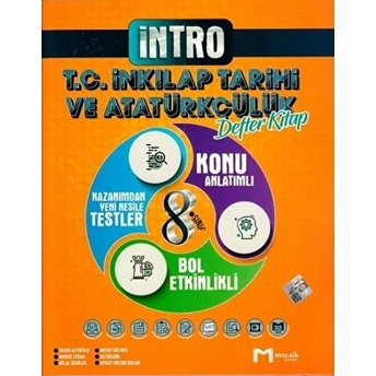 Lgs 8. Sınıf T.c Inkılap Tarihi Ve Atatürkçülük Intro Konu Anlatımlı Defter Kitap Kolektif