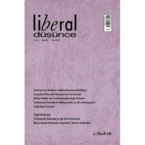 Liberal Düşünce Dergisi Sayı: 99 Yaz 2020 Kolektif