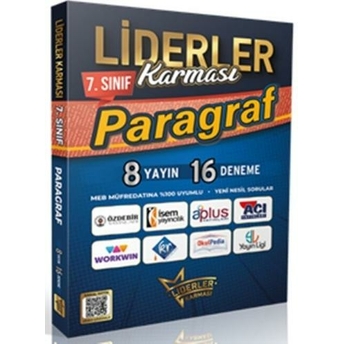 Liderler Karması 7. Sınıf Paragraf Denemeleri 8 Yayın 16 Deneme Komisyon