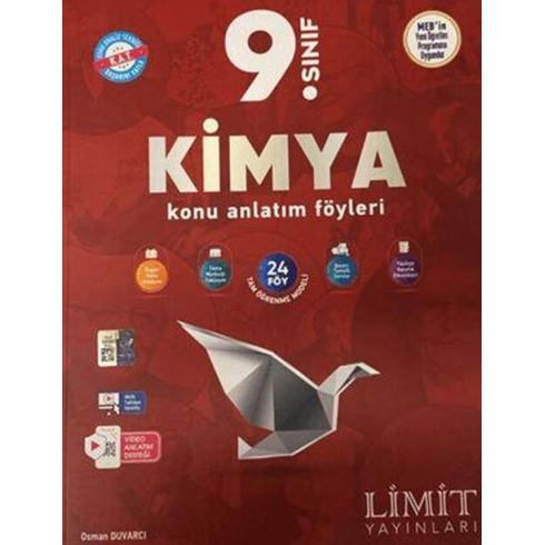 Limit Yayınları 9. Sınıf Kimya Konu Anlatım Föyleri Osman Duvarcı