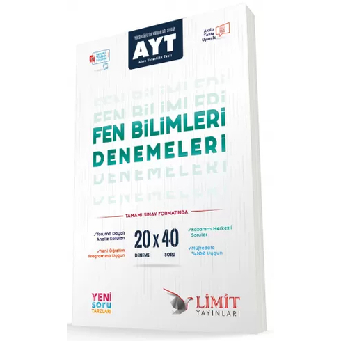 Limit Yayınları Ayt 20Li Fen Bilimleri Denemleri