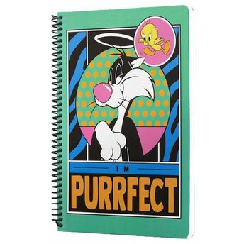 Looney Tunes I'm Perrfect Spiralli Defter Yeşil