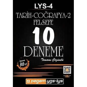 Lys - 4 Tarih - Coğrafya 2 - Felsefe Tamamı Çözümlü 10 Deneme Kolektif