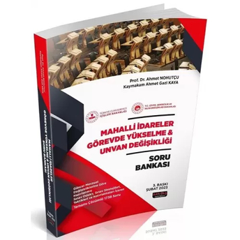 Mahalli Idareler Görevde Yükselme Ve Unvan Değişikliği Soru Bankası Ahmet Nohutçu