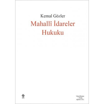 Mahalli Idareler Hukuku Kemal Gözler