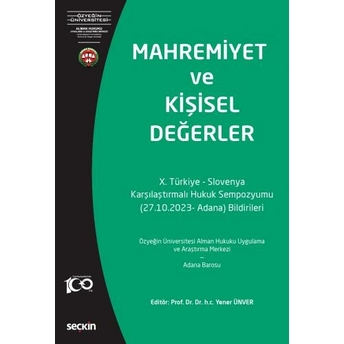 Mahremiyet Ve Kişisel Değerler Yener Ünver